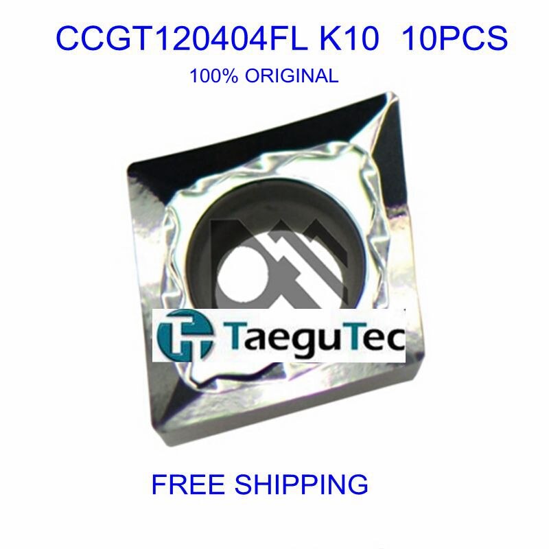 CCGT120404FL K10 10 stks Taegutec Positieve 7 graden Klaring Inserts voor Aluminium of Aluminium of MPT Saai Inserts