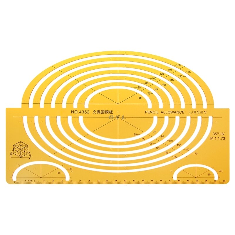K Resin Flow Chart Symbol Drafting Template Ruler Stencil Measuring Tool Student