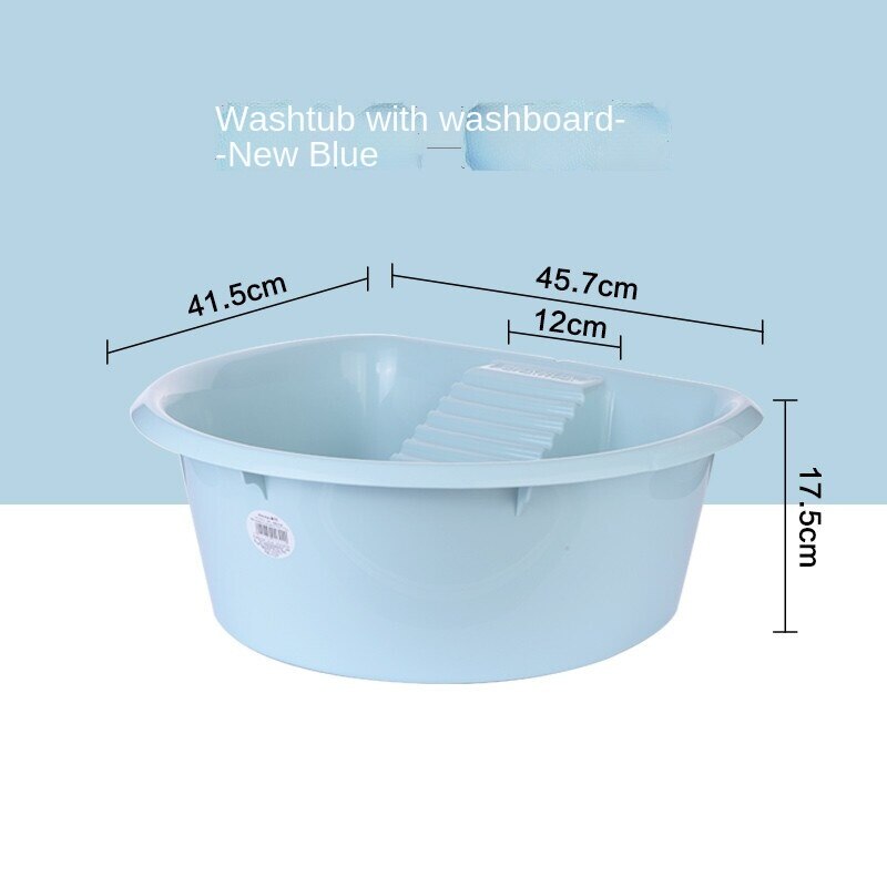 Plastic Laundry Basin Comes with Washboard Basin Thickened Washboard Washbasin Large Washbasin Student Basin Baby Laundry Basin