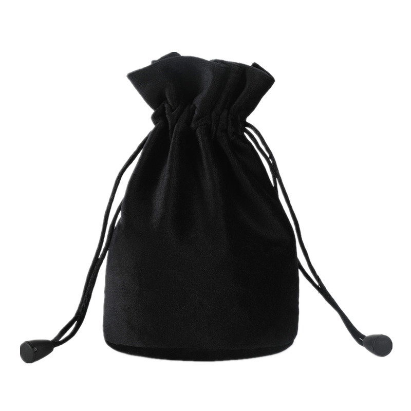 Sieraden Flanel Trekkoord Tassen Ronde Bodem Wedding Party Christmas Pouch Pakket Display 6x1 2/9x1 4/13x1 8/10x34cm: Black / 13x18cm