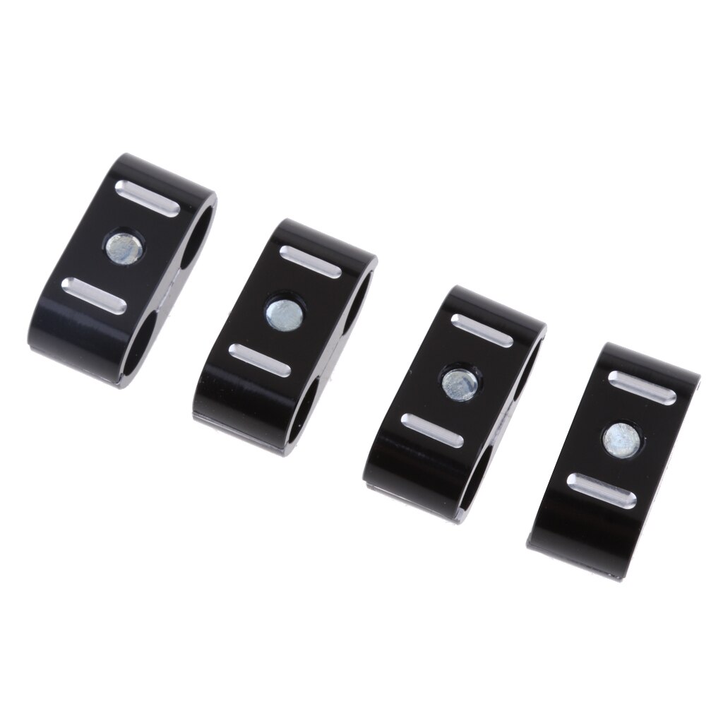4 x Black Metal Brake Throttle Cable Clamp Separator Wire Spacer Organizer for Harley All Models Touring Dyna 1984-later