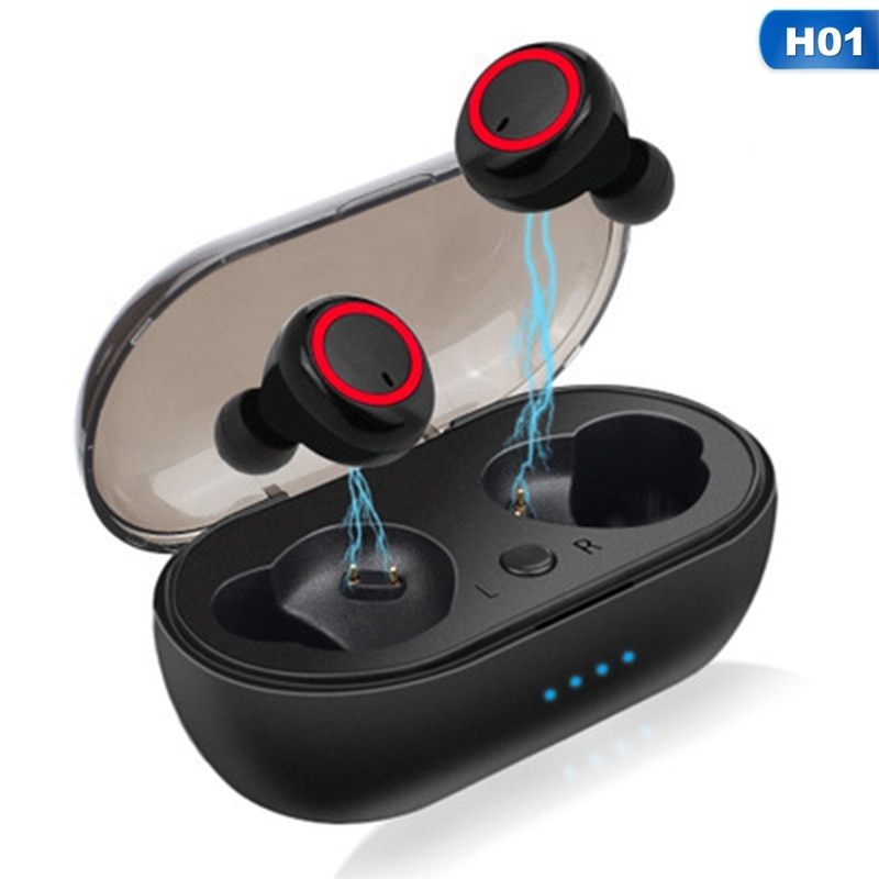 GT1 TWS Fingerprint Touch Bluetooth Earphones, HD Stereo Wireless Headphones,Noise Cancelling Gaming Headset: 1