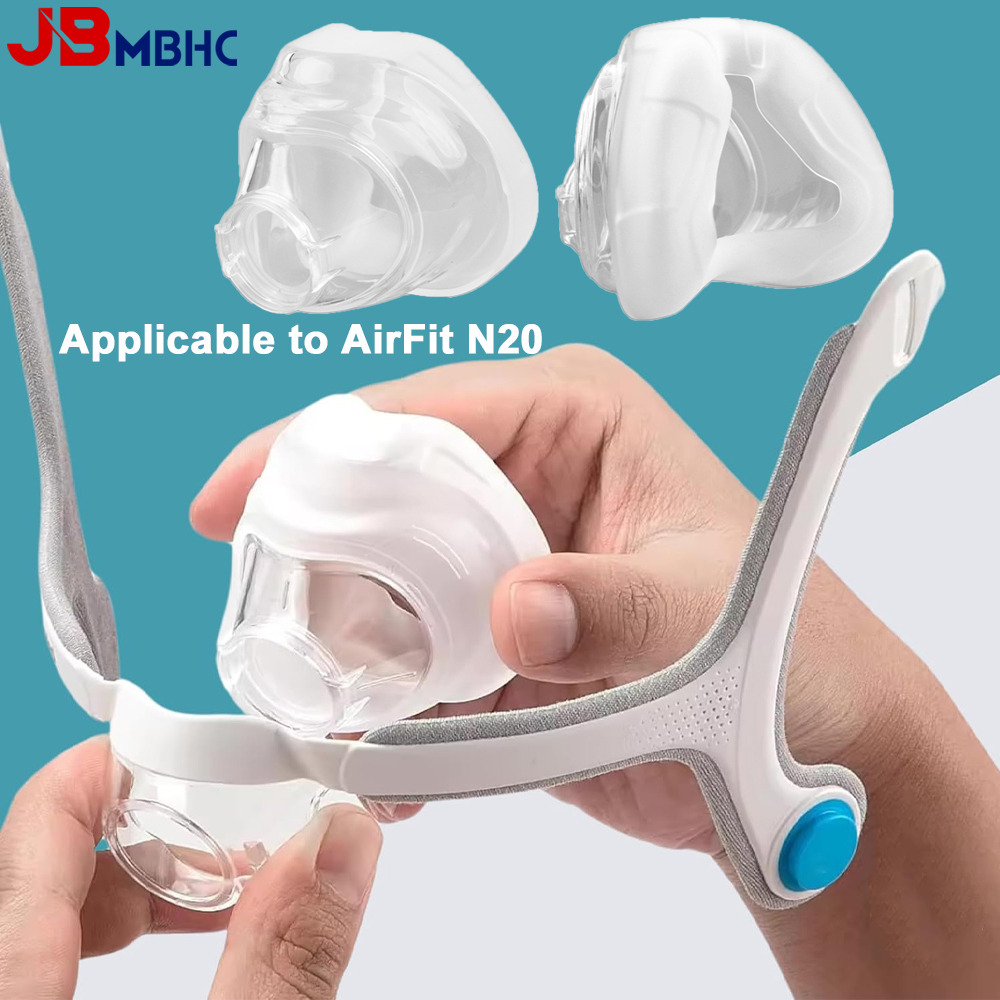 CPAP-Nasenmaskenkissen, Ersatzkissen, kompatibel mit N20 AirFit Premium und Snug Fit, weicher und langlebiger Materialbezug für die Nase