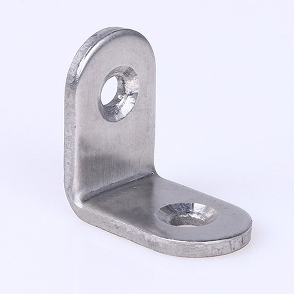 10pcs Home Wall Screens Shelf Support Angle Bracket Stainless Steel Joint Corner Brace Cabinet For Furniture Right