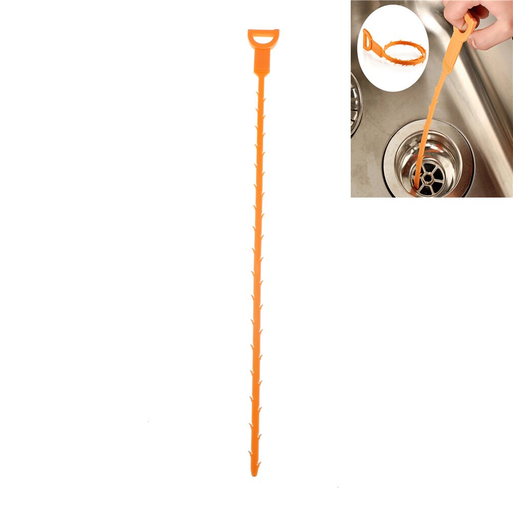 Bathroom Toilet Kitchen Drain Removes Clogged Hairs Cleaning Brush Snake Shaped Sink Cleaner for Home
