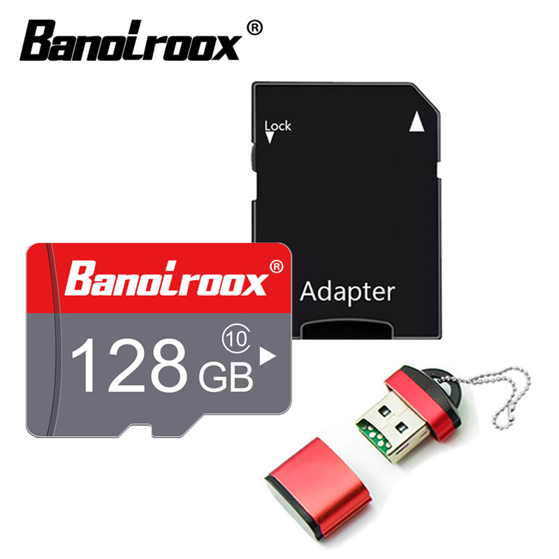Banolroox C10 Origina Micro Sd-kaart 128Gb 64Gb 32Gb Geheugenkaart Flash Usb 16Gb 8Gb microsd Mini Tf Kaart Met Adapter Kaartlezer