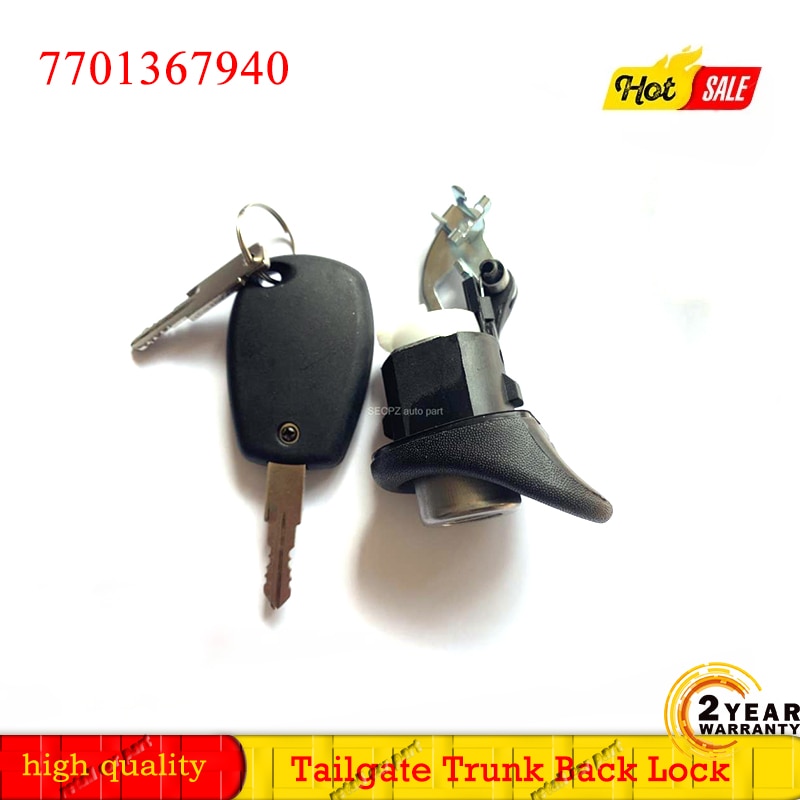7701367940 TAILGATE TRUNK BACK LOCK WITH TWO KEYS FOR RENAULT TWINGO LOGAN