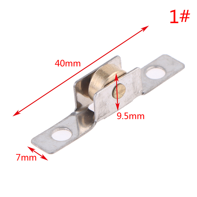 Polea de ventana de acero inoxidable, poleas superiores e hacia abajo de vidrio, rueda de puerta corredera, corredor de rodillo, polea de pista de rueda silenciosa, muebles, 1 ud.: Oro