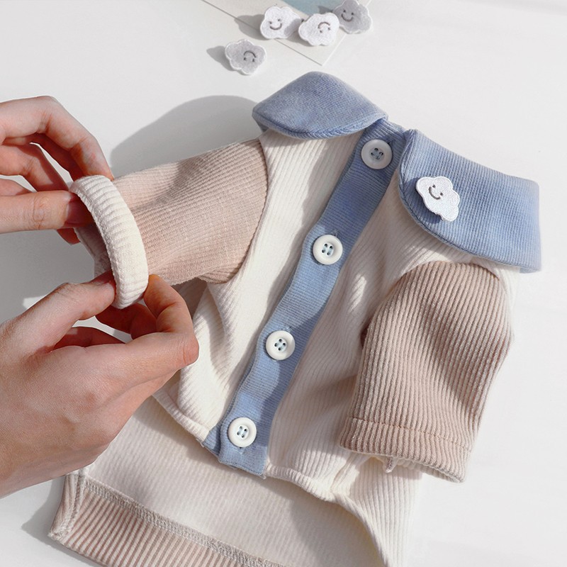 Dunne hondenhoodies voor honden, stevige hondenjas, katoenen ondershirts, puppysweater, chihuahua-kostuum, hondenkleding, mode: S / WHITE