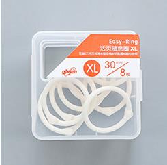 Coloffice Candy Color Plastic Multi-Function Paper Clip Random Circle Document Information Card Binder Transparent Loose Ring: 8PCs XL-white