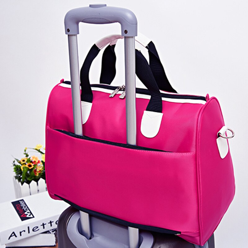 Oksford wodoodporna torba podróżna o dużej pojemności kobiety 2018 moda bagaż worek marynarski zwykły damska torba podróżna na ramię T558