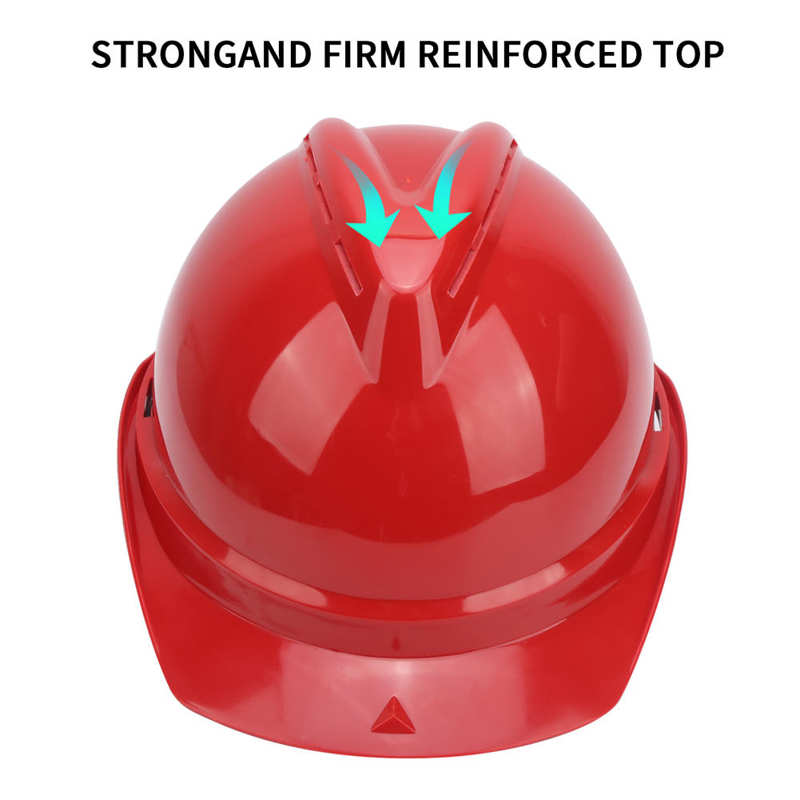 Red Industrial Safety Helmet Breathable Protective Work Hard Hat for Construction Sites Garden Operation