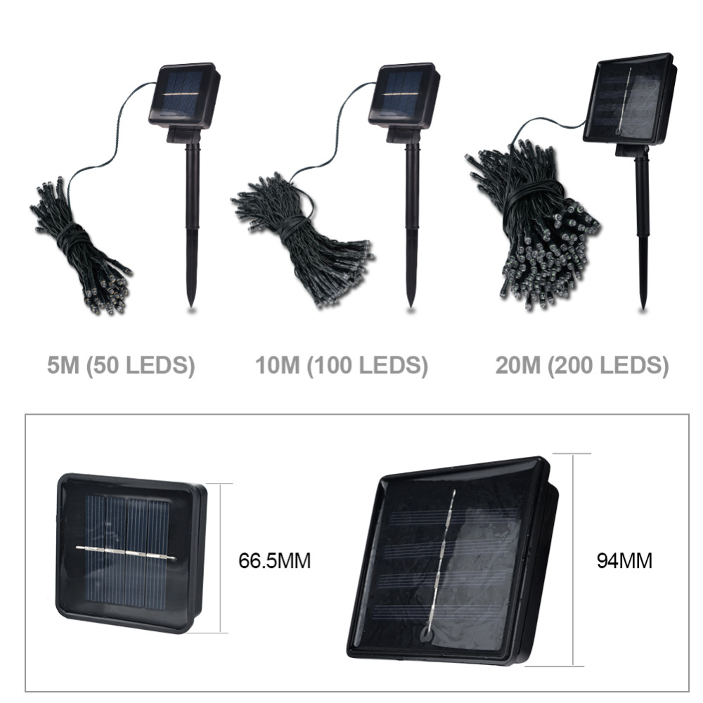 5/10/20 mt Gebühr Solar- LED Schnur Lampe Garten Ambiente Licht Terrasse Rasen Landschaft Hochzeit Partei draussen Dekor Pfad Lichter