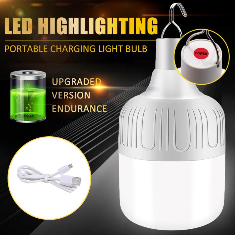 Lámpara LED portátil, lámparas de emergencia regulables, luces de carga Solar recargables para exteriores, cámping, barbacoa, luz de noche para colgar en casa