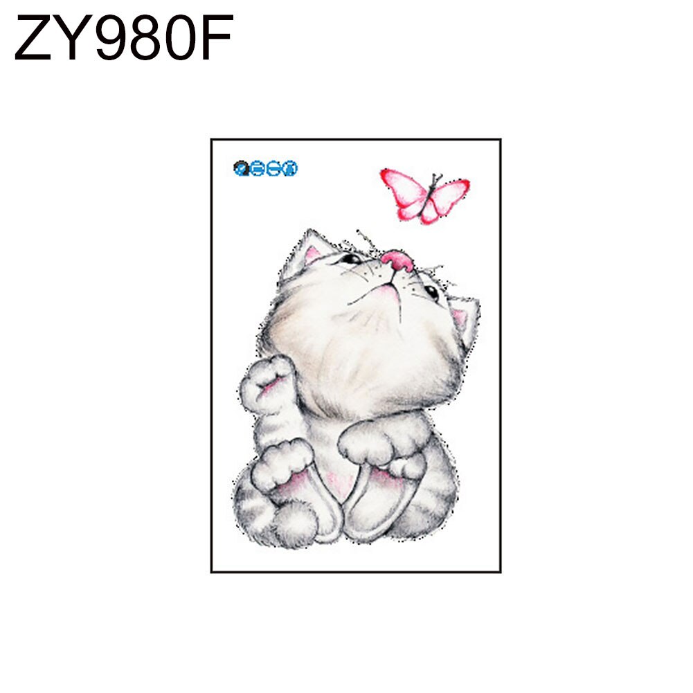 Zdejmowany piękny z motywem kota toaleta wc pokrywka naklejka wodoodporna toaleta dziecko naklejka dekoracje ozdoba domu: ZY980F