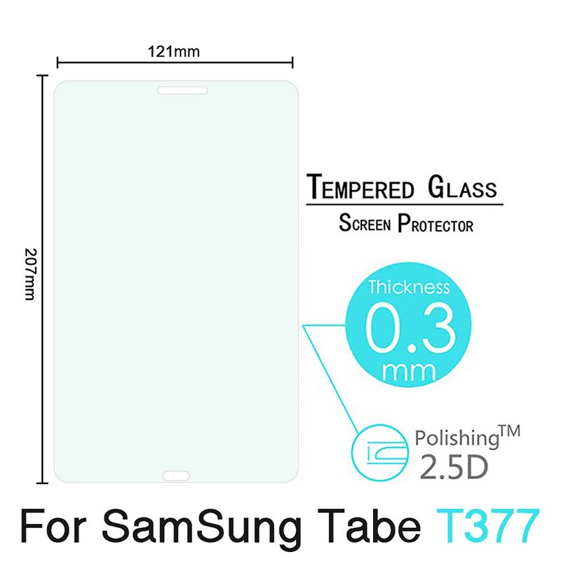Gehard glas voor samsung galaxy tab  e 8.0 t375 t377 t377p t377r 8.0 '' tablet screenprotector flim voor sm -t377w hd glas