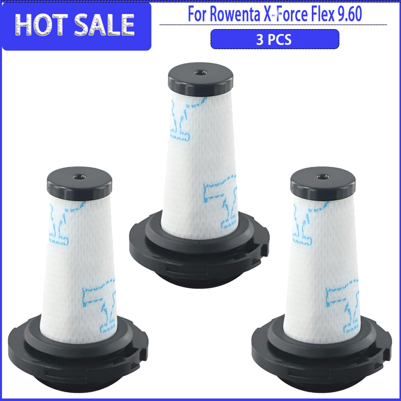 Compatible con filtro Hepa Rowenta X-Force Flex 9.60 / X-Nano) ZR 009010 Accesorios de piezas: Amarillo claro