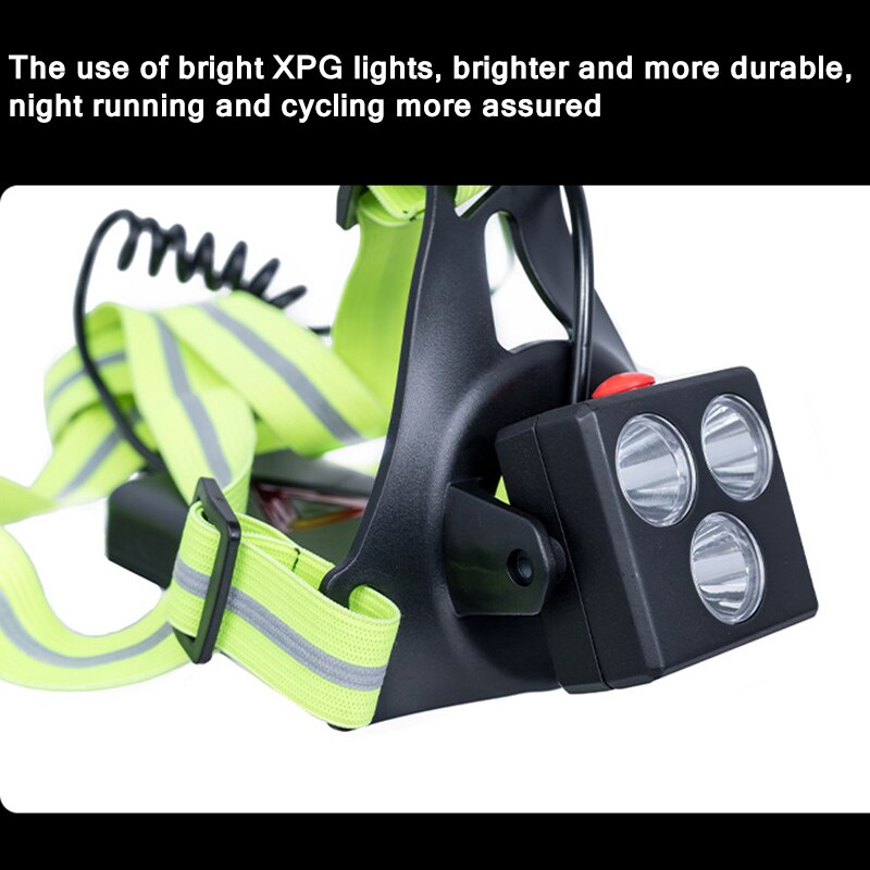 Ładowanie USB światło robić biegania bezpieczeństwo w nocy światło ostrzegawcze doprowadziło latarka na klatkę piersiową na wolnym powietrzu sport latarka jogging kolarstwo latarka rowerowa