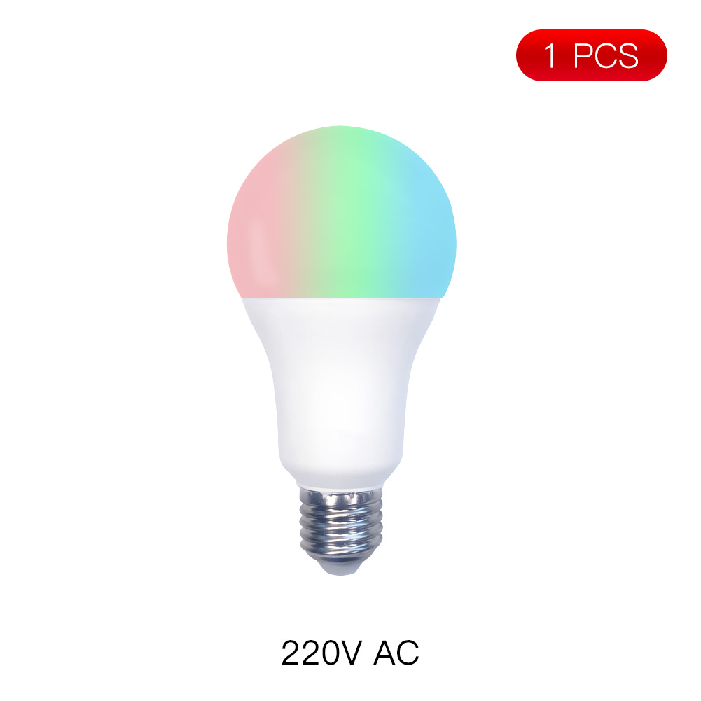Smarte led-lampe mit wlan, dimmbar, 14w rgb-farben (farbwechsel),  e27 2700k-6500k farben-blenden, steuerung per tuya-app, kompatibel mit alexa und google assistant.: 1 pc 220v