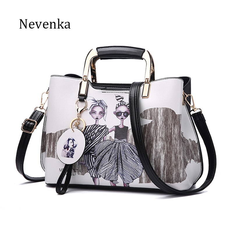 Nevenka Femmes Sac À Main Femme Style Peint Sacs À Bandoulière Fleur Motif Messenger Sacs En Cuir décontracté Fourre-Tout Sac de Soirée: 1