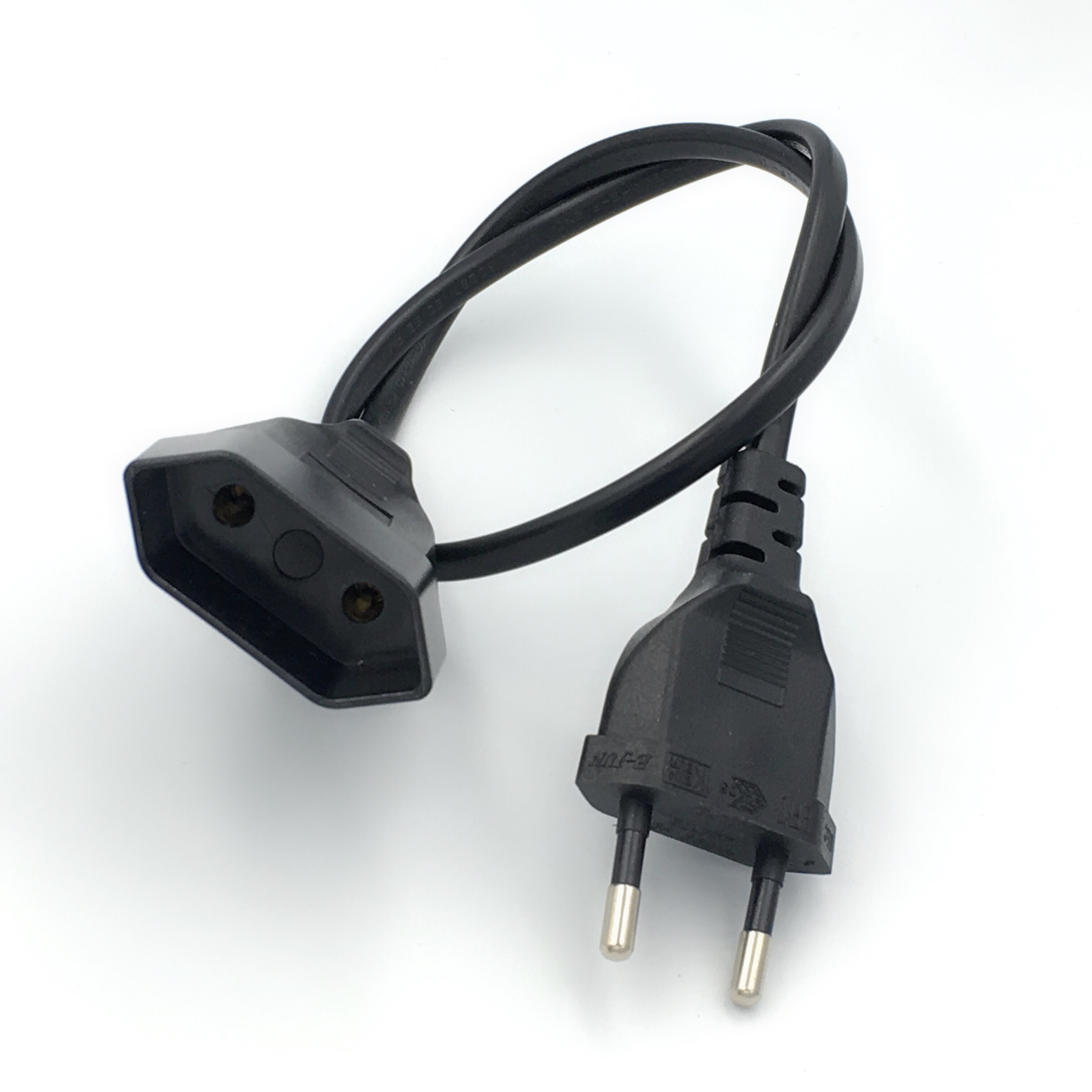 EU power extension cord European EU 2 Prong VDE Male to Female Power Extension Cable for PC Computer PDU UPS 5M 3M 1.5M 1M 0.5M