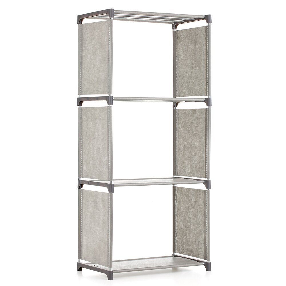 3/4 Layers Home Organizer Shelf Bookcase for Book Cloth Storage Bin Shelving Unit Organizer Cabinet Fabric Children Bookshelf