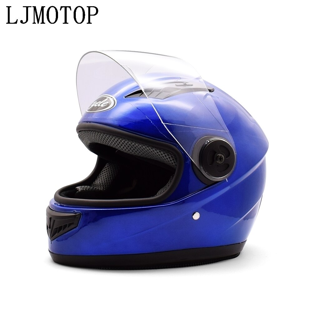 Motorcycle Helmet Motocross Men Full Face Helmet Breathable ABS Material Riding Motorbike Helmet Moto Helmet Motorcycle: Blue
