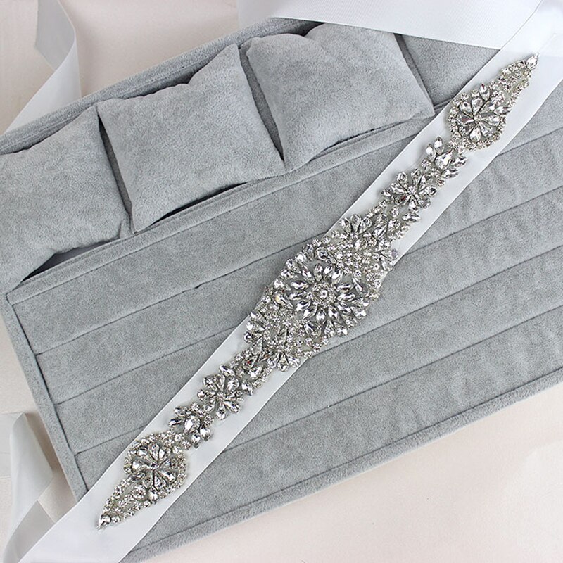 Crystal Bruiloft Accessoires Satijnen Trouwjurk Riem Bruids Lint Tailleband Sjerp Riem Voor Avond Prom Jurken