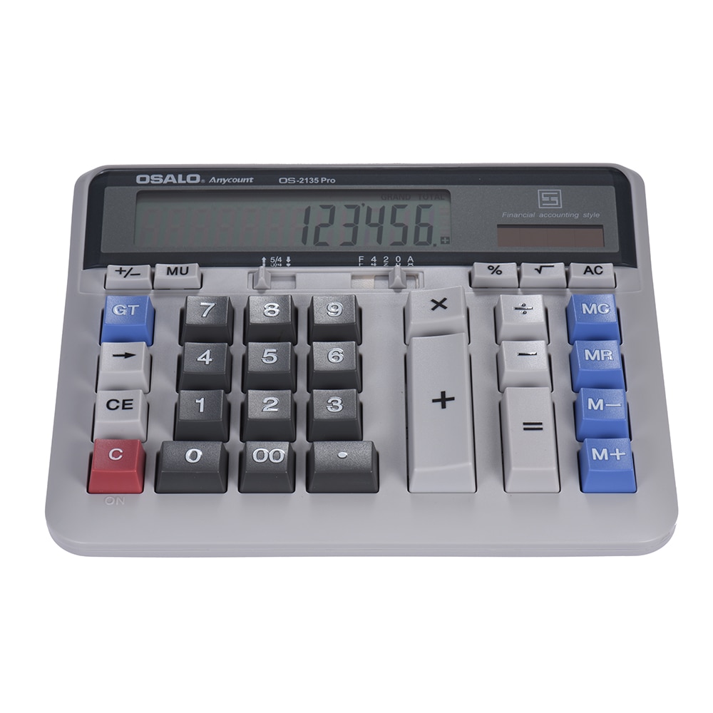 Large Computer Electronic12 Digit Display Multi-functional Calculator Counter Solar & Battery Power Big Button for School
