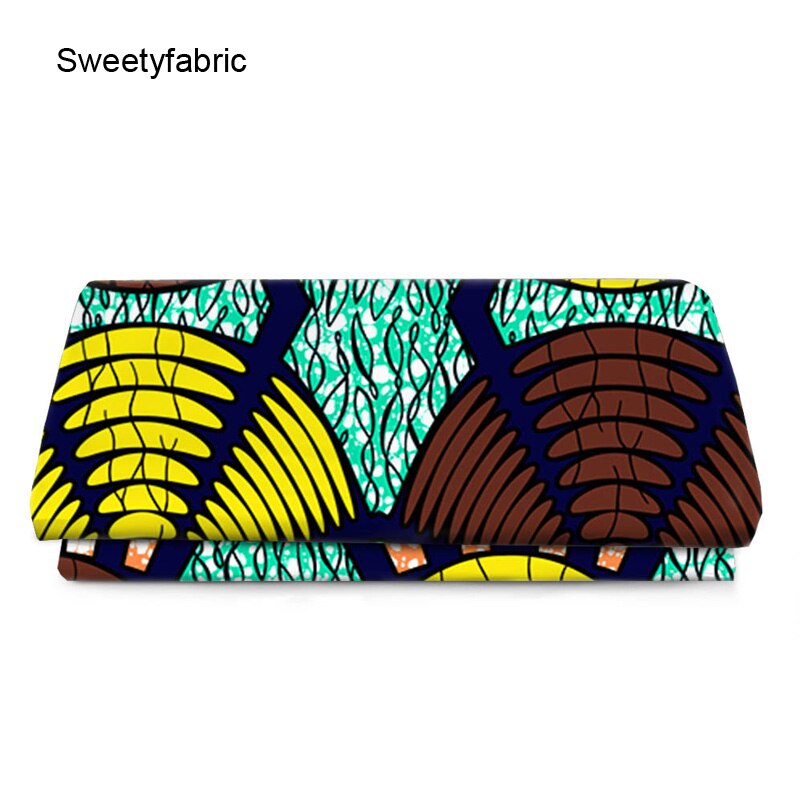 Ankara African Fabric 100% Cotton Ghana Print Block Wax Tissu Tecidos Africain Fabrics For DIY Dress Home Textile