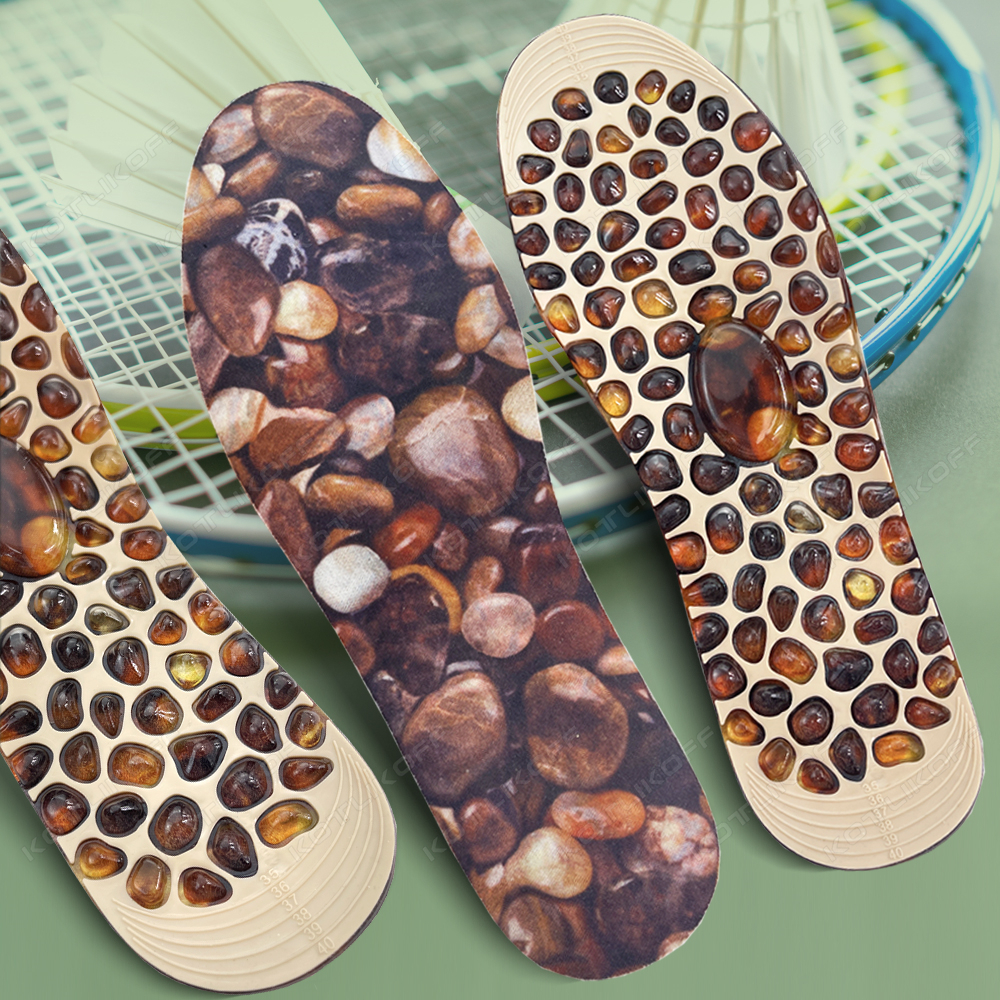 Unisex Foot Massage Insoles - Silicone Cobblestone Design - Acupressure Therapy & Reflexology