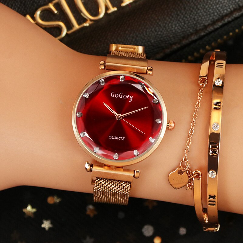 Vrouwen horloges Gogoey Womens Classic Quartz Rvs Polshorloge Armband Horloges Dames Horloge zegarek damski Relojes saat