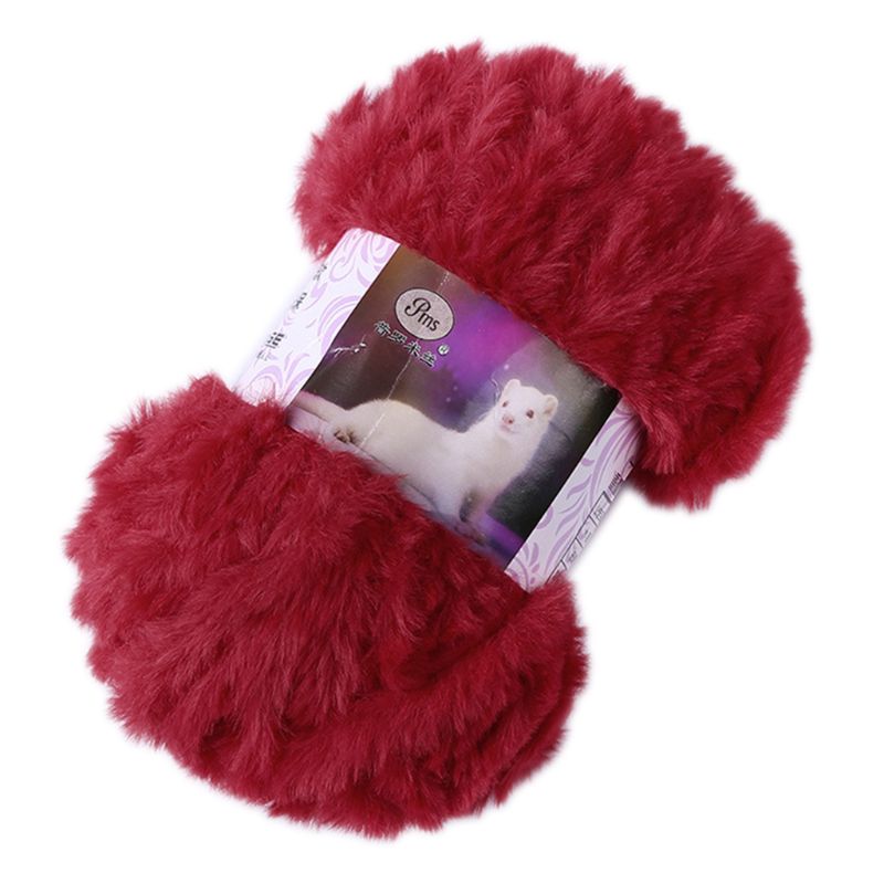 50g/Ball DIY Fluffy Plush Chunky Knitting Yarn Hand-Woven Crochet Velvet Thread: Q