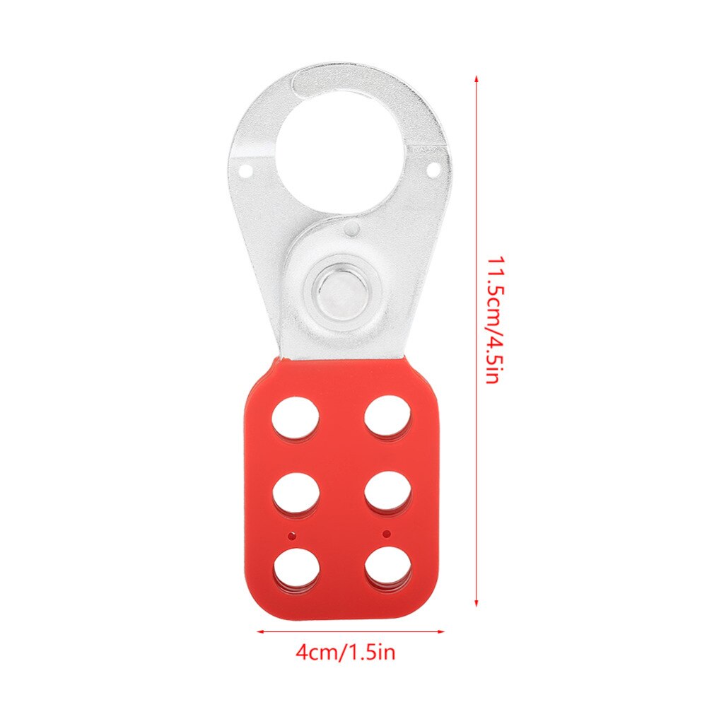 Industrial Safety Lockout Hasp Lock Steel Hook with Plastic Coated Body Red Hardware