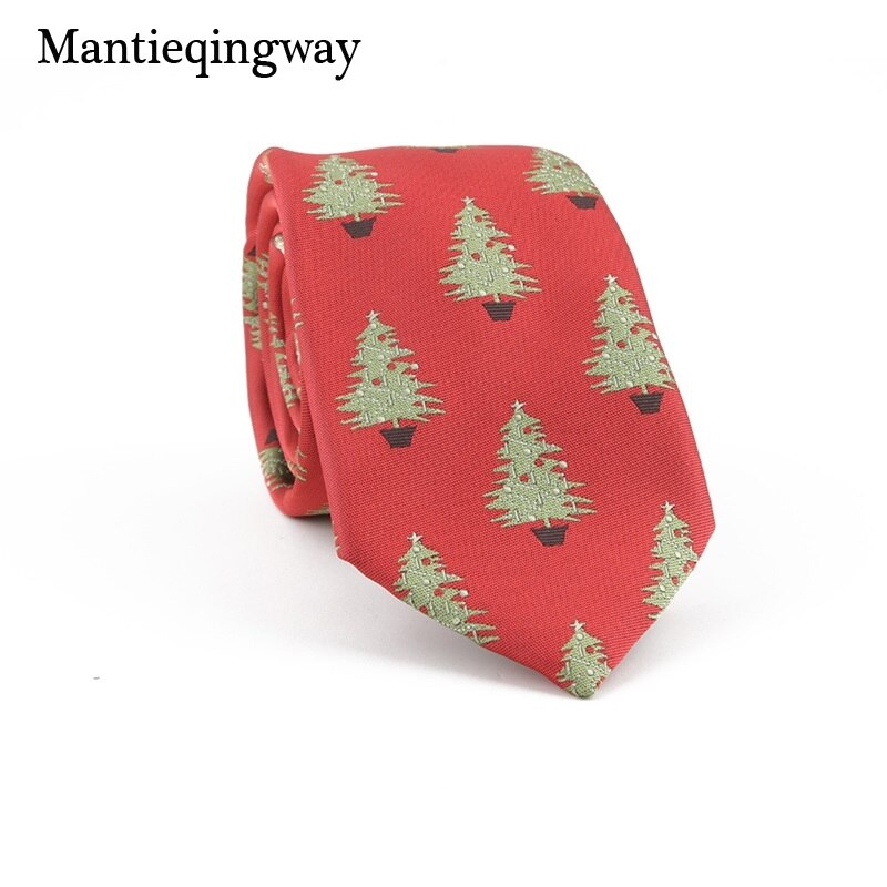 Male Suits Christmas Neck Ties for Mens Snowflake Pattern Polyester Necktie Business Wedding Neck Ties