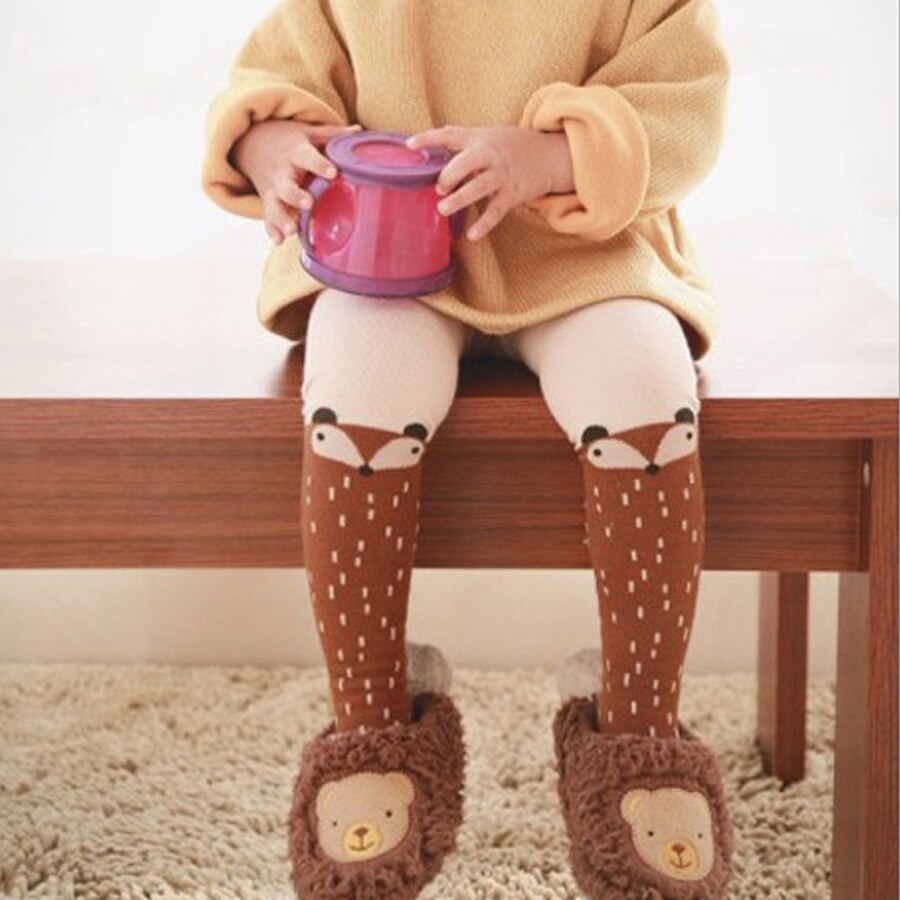 Baby Strümpfe Ebene Fuchs Baby Mädchen Lagerbier freundlicher Gestrickte Hohe Strümpfe Strumpfhosen Mädchen Herbst Strümpfe Art Strumpfhosen strumpfhosen