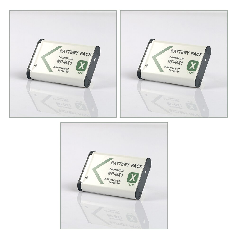 NP-BX1 NP BX1 Camera Battery + Charger for Sony ZV1 DSC-HX60V HX90V RX1 RX1R RX1RM2 RX100 M2 M3 M4 M5 M6 M7 II III IV V VI VII: 3PC Battery