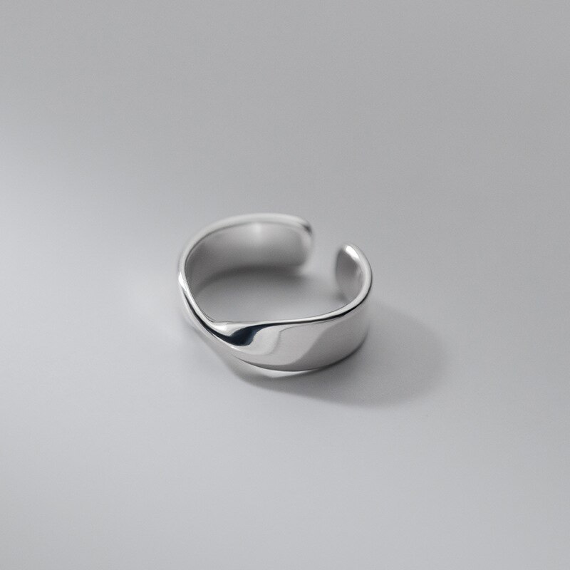 La monada 44-49mm 925 anéis de prata esterlina para mulher dedo pequeno torção prata 925 jóias para mulher anel no dedo para meninas: Default Title