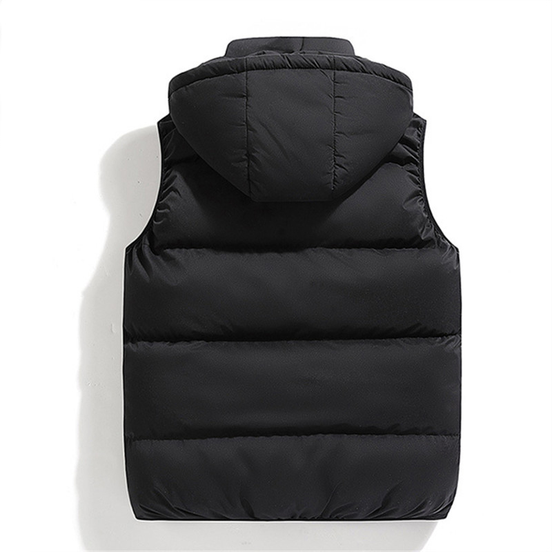 Herfst Winter Mannen Vest Jas Waterdicht Warm Mouwloze Vesten Mannen Jas Mode Hooded Casual Vest Heren Dikker Vest