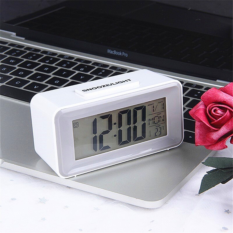1PC Electronic Table Calendar LCD Desk Timer Digital Led Alarm Clocks Student Clocks With Week Snooze Thermometer