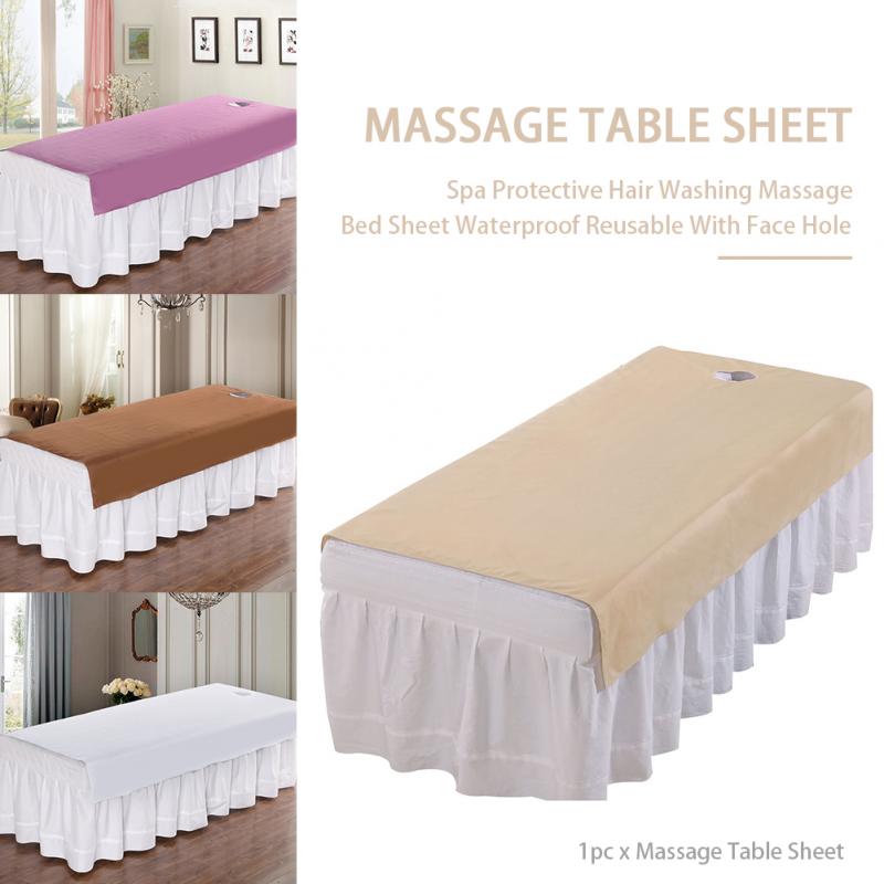 Kosmetisk salon massage spa lagen sofa hjem blødt sengetøj artikel almindelige senge dække med hul