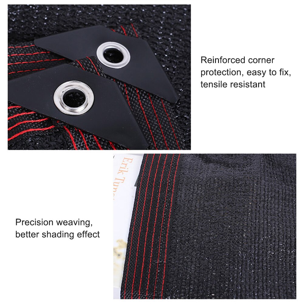 90% Shade Fabric Sun Shade Cloth Waterproof Garden Netting Mesh with Grommets for Pergola Cover Canopy with Bungee Balls