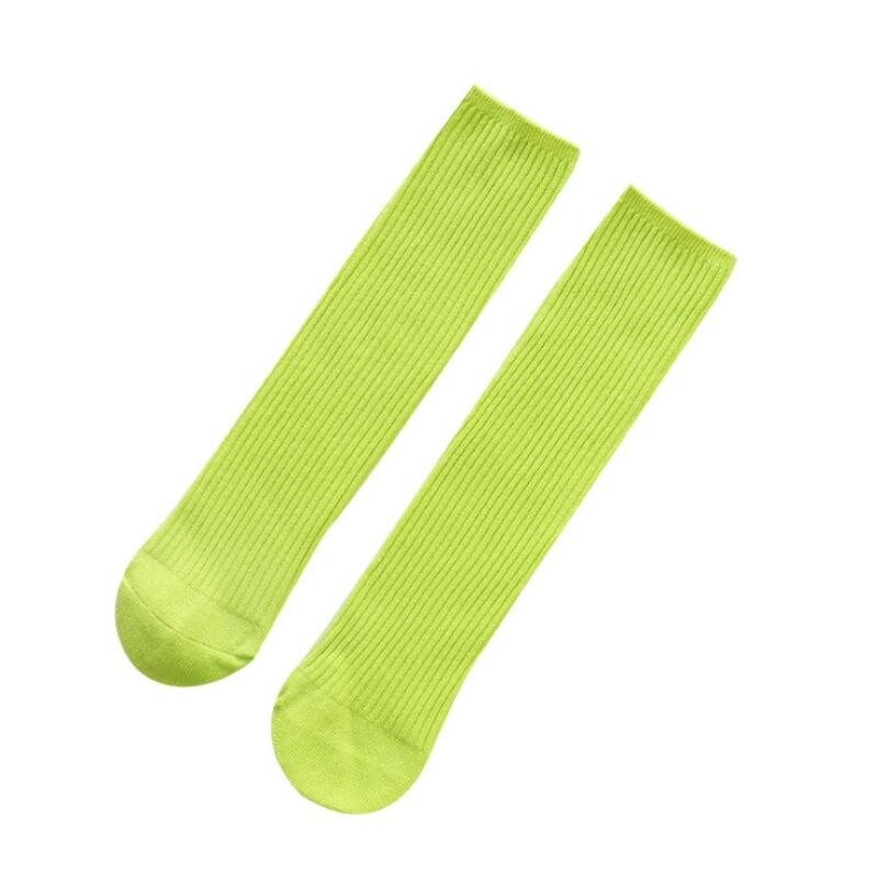 Süssigkeit Farbe Socken mädchen Kniehohe Lange socke einfarbige Socken Junge Mädchen freundlicher socken für Erwachsene: Grün