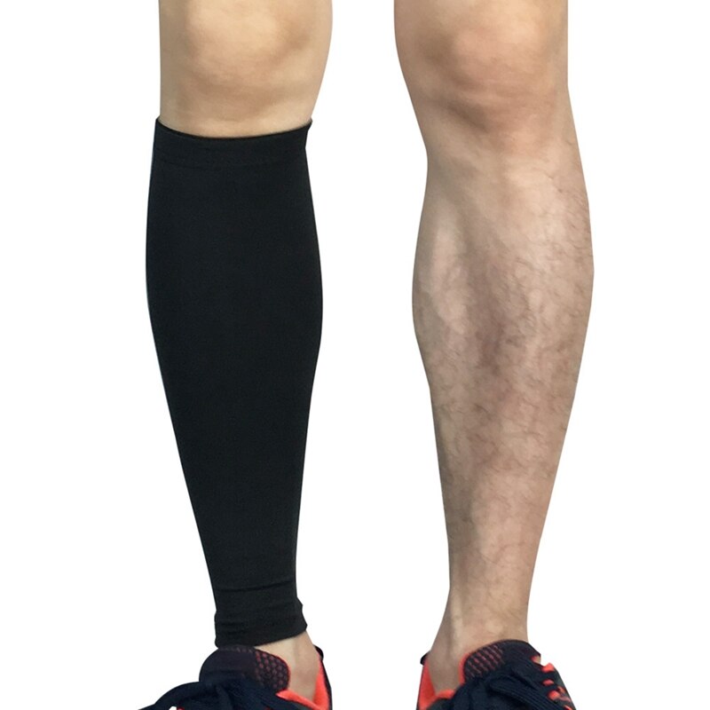 1pc Lower Leg Sleeve Cover Breathable Compression Socks Protector Outdoor Climbing Cycling Sports Accessories: Black / XL
