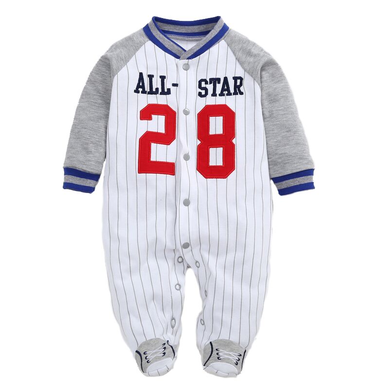 Baby Boy Baseball Romper Pasgeboren Footies Bebe Body Pak Baby Boy Kleding Jumpsuit 2022 Krijgen Een Gratis 30