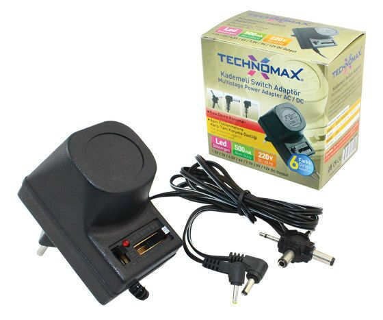 Gradual switch adapter 6 forskellige input 500 ma led indikator