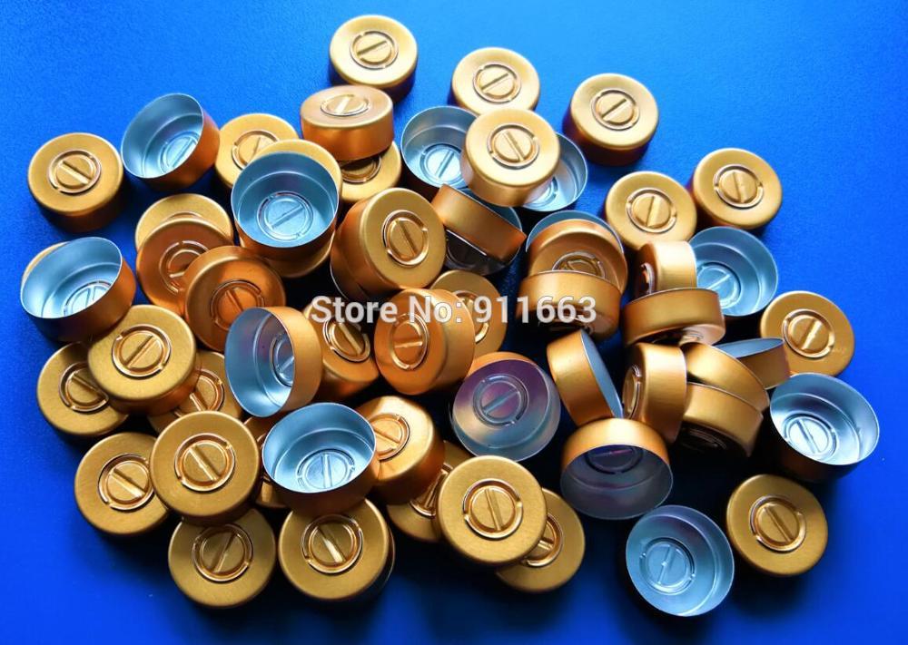 20mm aluminiowa nakładka, 30 sztuk/partia, czapki farmaceutyczne, korek uszczelniający fiolki, górna część uszczelniająca, zamknięta fiolka, aluminiowe blaty robić fiolki ze szkła zagniatanego: lekki złoto