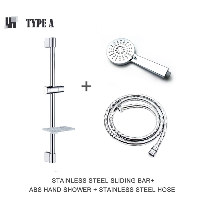 Shower Riser Rail Sliding Bar with Soap Dish Bathroom High Pressure Handheld Rain Shower Sprayer Head Chrome Adjustable Holder: Brushed Nickel