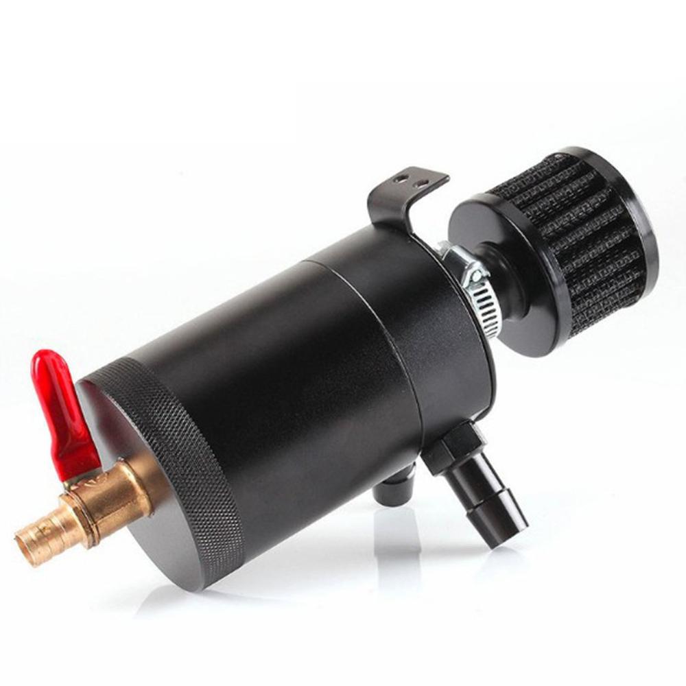 Oil Storage Tank Universal Motor Fuel Tank Engine Air Oil Separator Fuel Tank Aluminum Twin-cylinder Polished Baffle