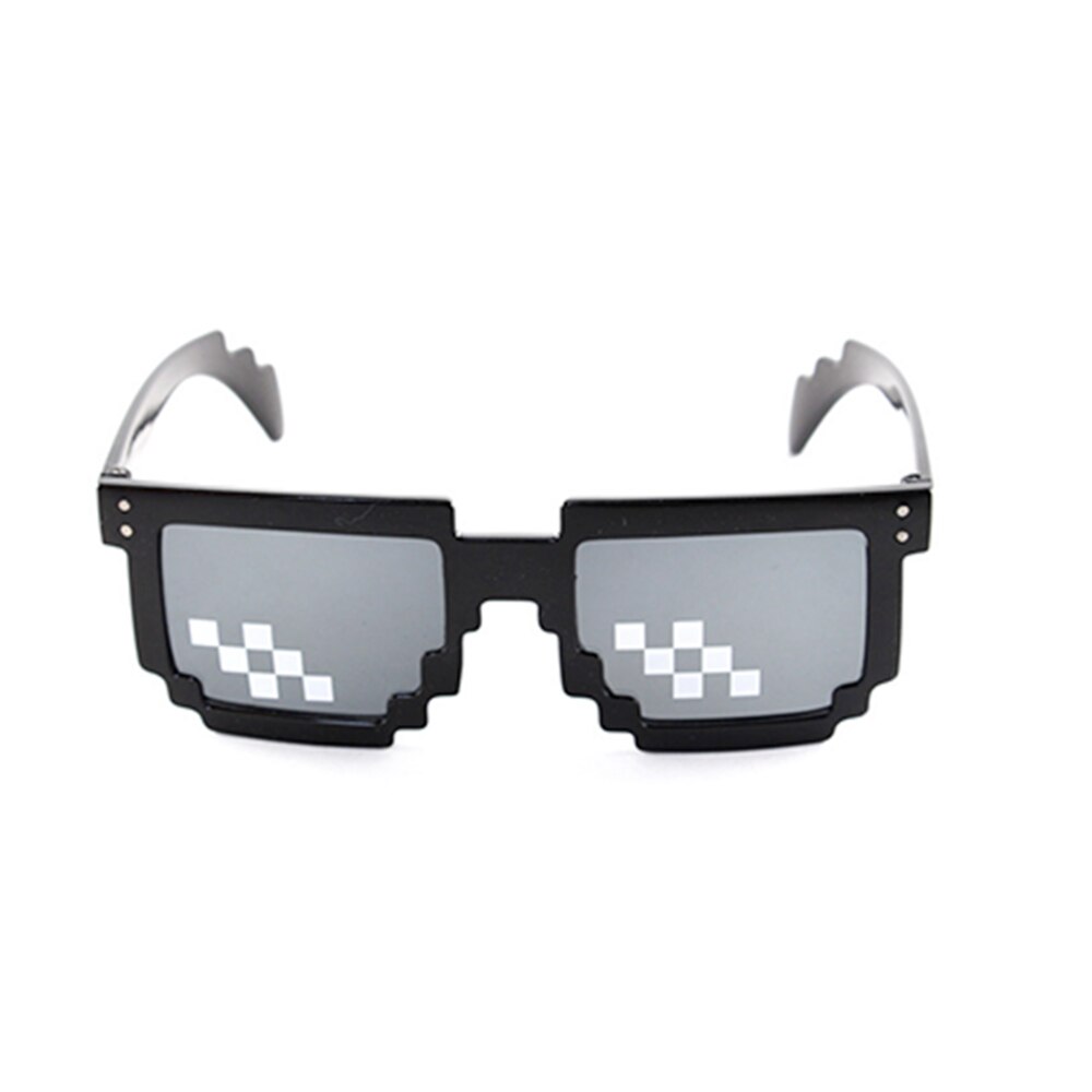 Retro glasögon 8 bit thug life solglasögon pixlade män kvinnor märke fest glasögon mosaik  uv400 vintage glasögon leksaksglasögon
